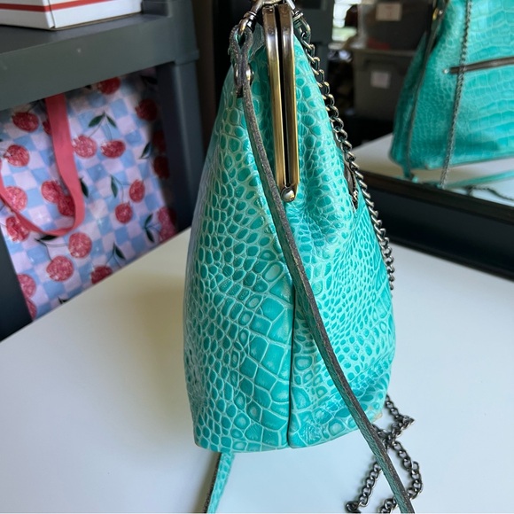 Patricia Nash Laureana Leather Kiss-lock Hand/Crossbody Bag With Chain P823311 - Picture 4 of 16